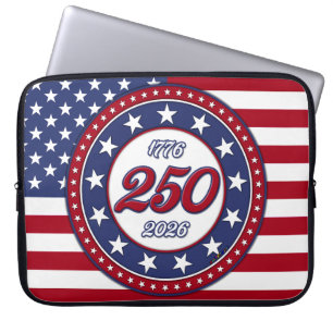 Amerikas 250. Geburtstag mit USA-Flagge Laptopschutzhülle