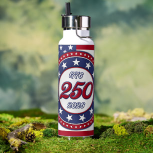Amerikas 250. Geburtstag mit USA-Flagge Trinkflasche