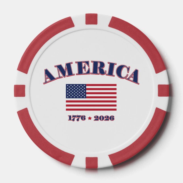 Amerikas 250. Geburtstag Pokerchips (Vorderseite)