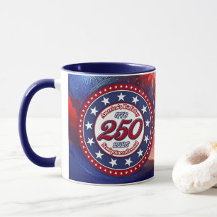 Amerikas 250. Geburtstag Semiquin Grafik Feuerwerk Tasse