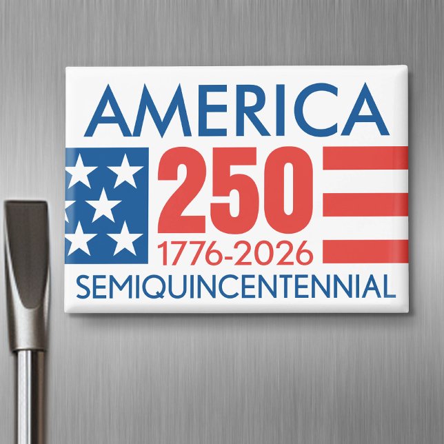Amerikas 250. Geburtstag - US Flagge Magnet (USA 250 - Celebrate America - American Revolution 250 Magnet)