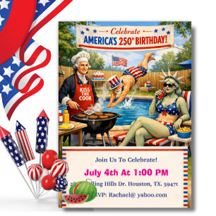 Amerikas 250. Grillfest Einladung