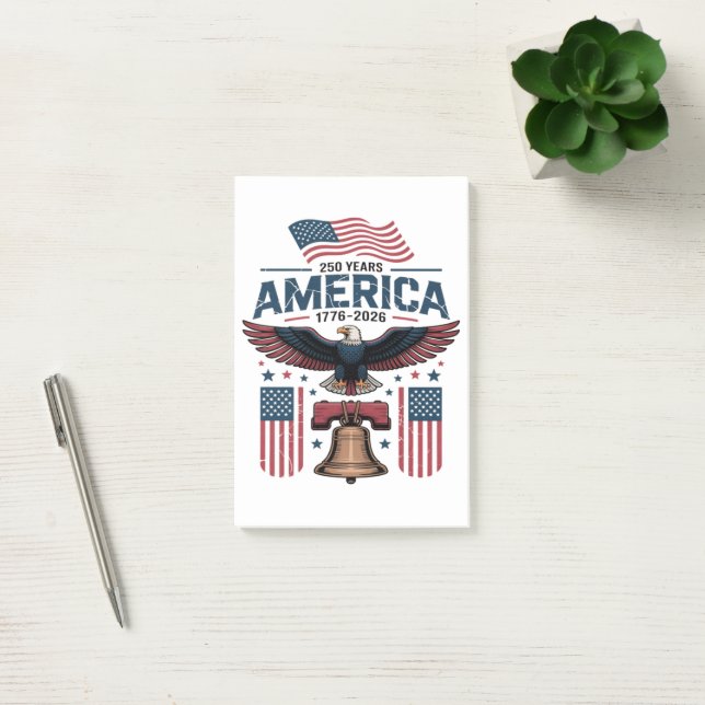 Amerikas 250-Jahr-Feier Post-it Klebezettel (Büro)