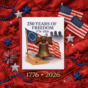 Amerikas 250 Jahre Freiheits-Patriotischer Geburts Karte