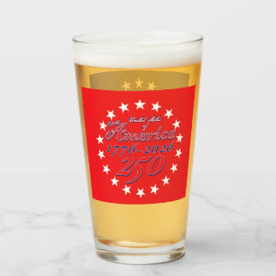 Amerikas 250. Jahrestag Glas
