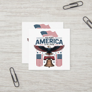 Amerikas 250. Jahrestag Quadratische Visitenkarte