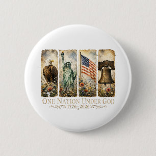 Amerikas 250. Jubiläum eine Nation unter Gott Button