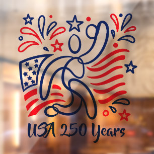 Amerikas 250. Jubiläum feiern Fensteraufkleber