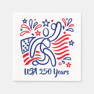 Amerikas 250. Jubiläum feiern Serviette