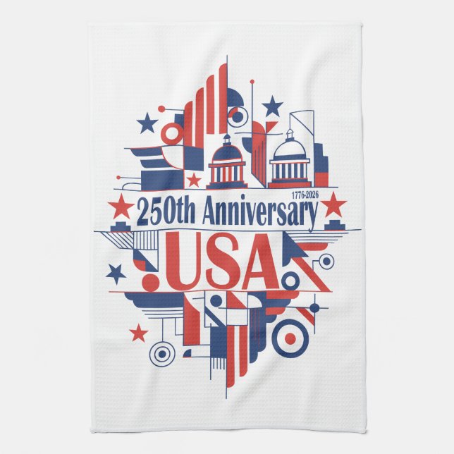 Amerikas 250. Jubiläum Geschirrtuch (Vertikal)