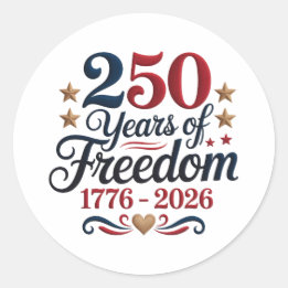 Amerikas 250. Jubiläum Runder Aufkleber