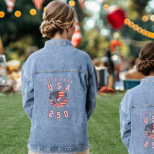 Amerikas 250. Jubiläum USA 250 1776 2026 Jeansjacke
