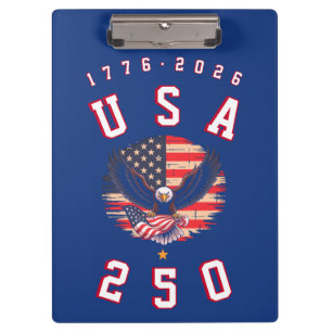 Amerikas 250. Jubiläum USA 250 1776 2026 Klemmbrett