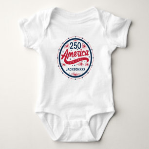 Amerikas 250. Jubiläum USA 4. Juli Party Baby Strampler