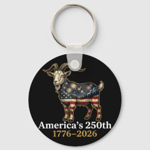 Amerikas 250. Ziegen-Amerikanische-Flagge patrioti Schlüsselanhänger