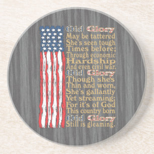 Amerikas altes Ruhm störte Bannergedicht Getränkeuntersetzer