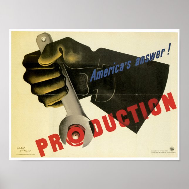 Amerikas Antwort ~ Produktion! Poster (Vorne)