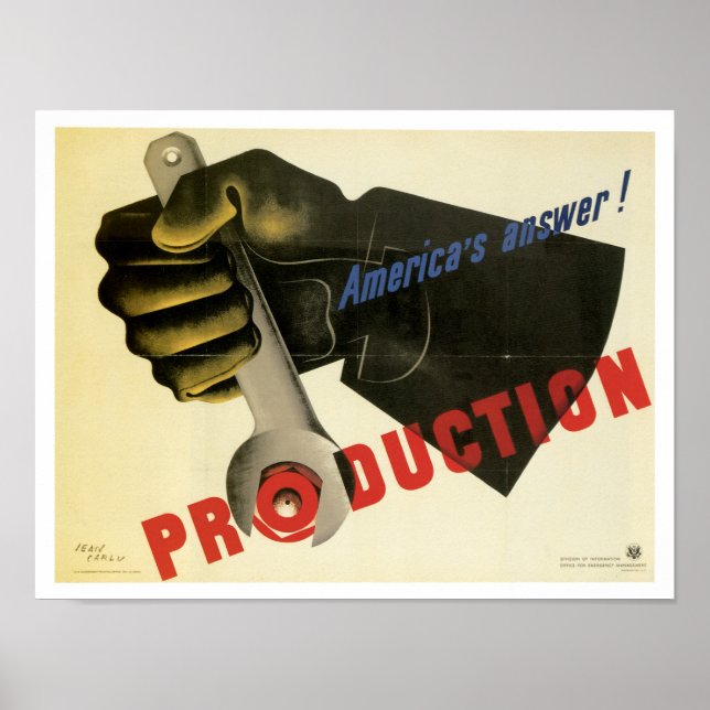Amerikas Antwort! Produktion Poster (Vorne)