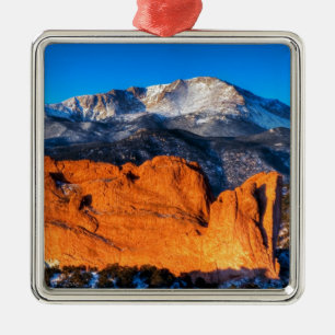 Amerikas Berg am Sonnenaufgang Ornament Aus Metall