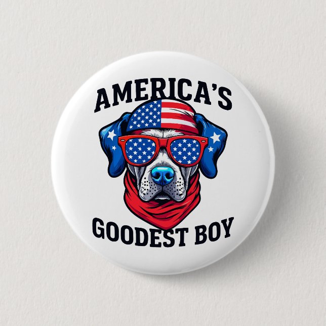 Amerikas bester Junge Hund Button (Vorderseite)
