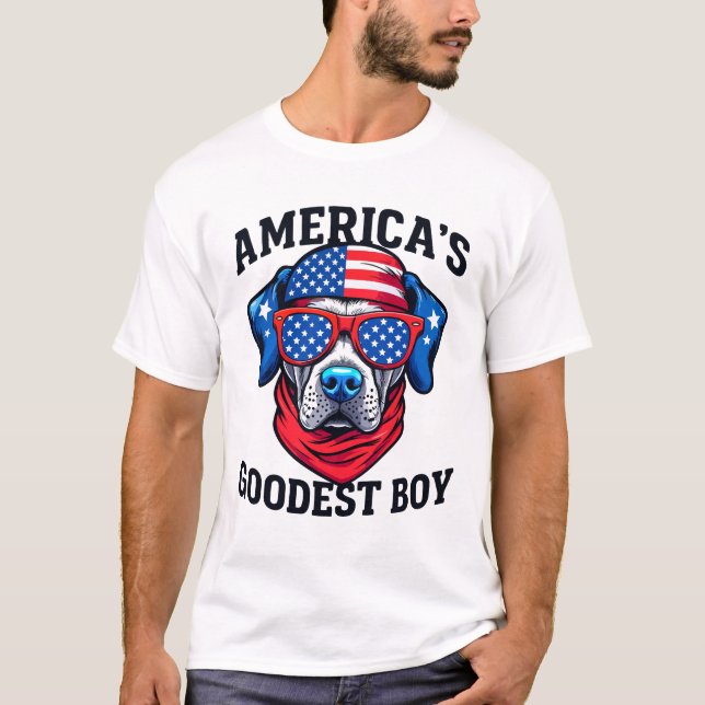 Amerikas bester Junge Hund T-Shirt (Vorderseite)