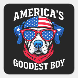 Amerikas bravster Hund Quadratischer Aufkleber