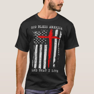 Amerikas Christlicher Gott segne Amerika T-Shirt