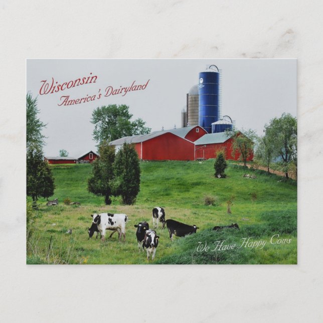 Amerikas Dairyland Postkarte (Vorderseite)