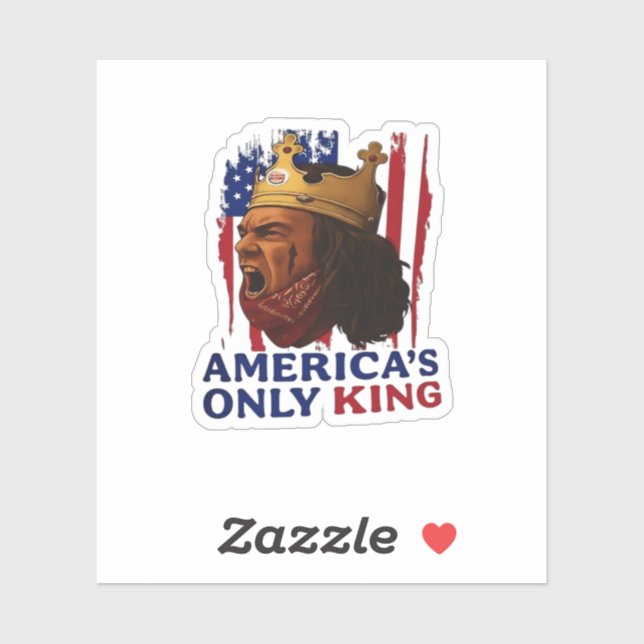 Amerikas einziger König Aufkleber (Blatt)