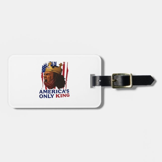 Amerikas einziger König Gepäckanhänger (Vorderseite horizontal)
