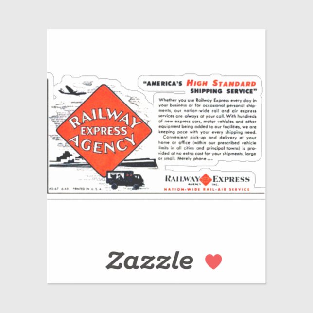 Amerikas Eisenbahnexpress Aufkleber (Blatt)