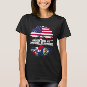 Amerikas Erbe mit Flaggen Dominicana Beliz T-Shirt