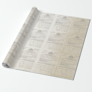Amerikas erste Einkommenssteuer-Papiergoldperle Geschenkpapier