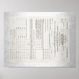 Amerikas erstes Einkommensteuerformular 1040 Poster