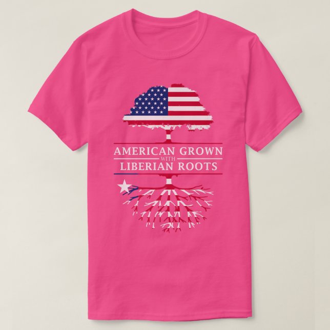 Amerikas Erwachsenenalter mit liberianischen Wurze T-Shirt (Design vorne)