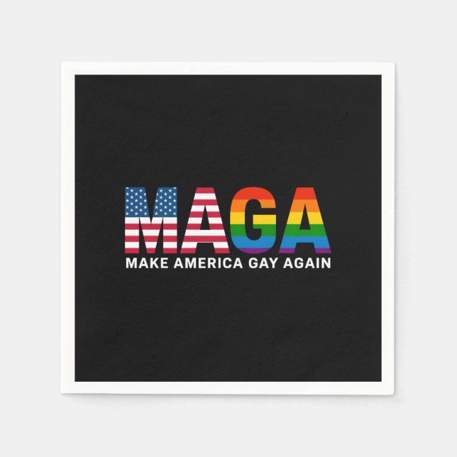 Amerikas Gay-Out-Gay Pride 2025 LGBTQ++ Serviette (Vorderseite)