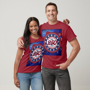Amerikas Geburtstags-Semiquin-Grafikfeuerwerk RWB T-Shirt