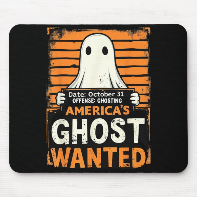 Amerikas Geist Wanted Funny Halloween Geist Mousepad (Vorne)