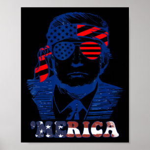 Amerikas Glückwunsch am 4. Juli Trumps amerikanisc Poster