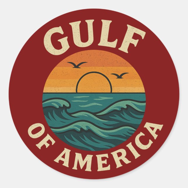 Amerikas Golf Runder Aufkleber (Vorderseite)