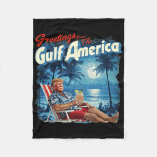 Amerikas Golf Trump 2024 Retro Beach USA Fleecedecke