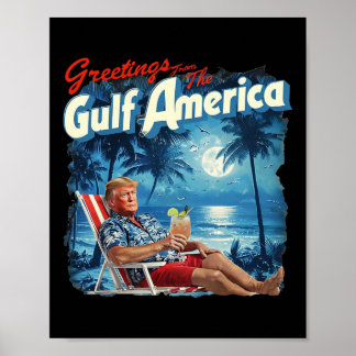 Amerikas Golf Trump 2024 Retro Beach USA Poster