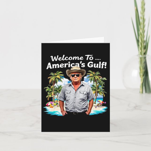 Amerikas Golf-Trump 2025: Der sonnige Präsident Karte (Vorderseite)