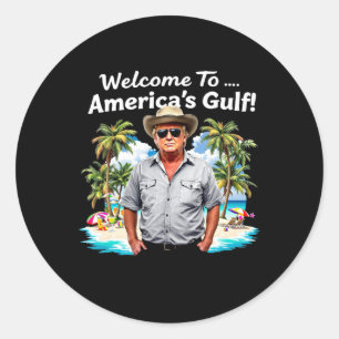 Amerikas Golf-Trump 2025: Der sonnige Präsident Runder Aufkleber