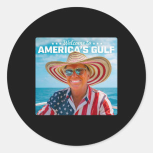 Amerikas Golf Trump Sombrero Mexiko Amerikanisch Runder Aufkleber