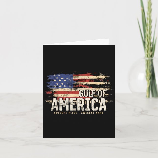 Amerikas Golf von den USA Grunge Patriotic Karte (Vorderseite)