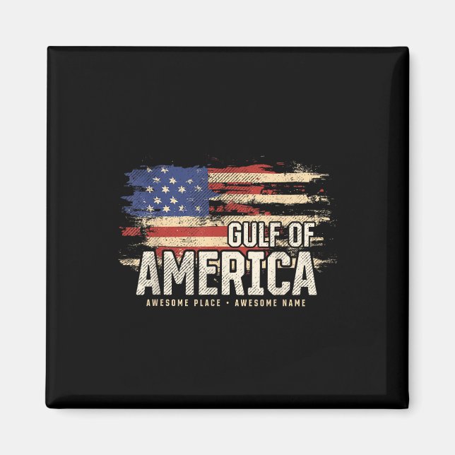 Amerikas Golf von den USA Grunge Patriotic Magnet (Vorne)