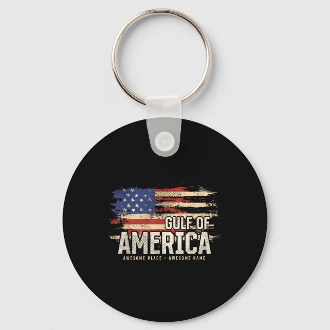 Amerikas Golf von den USA Grunge Patriotic Schlüsselanhänger (Vorderseite)