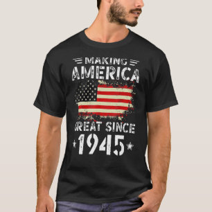 Amerikas Großartigkeit seit 1945 USA Flag Retro Bi T-Shirt