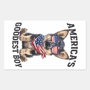Amerikas Gütigster Schäferhund Rechteckiger Aufkleber